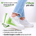 SCARPE ELEVATE BIANCHE CON STILE