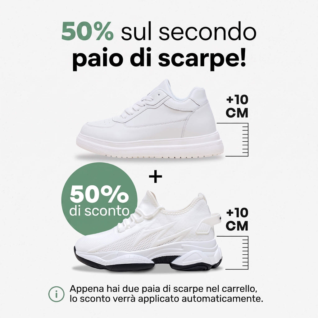 SCARPE ELEVATE BIANCHE CON STILE