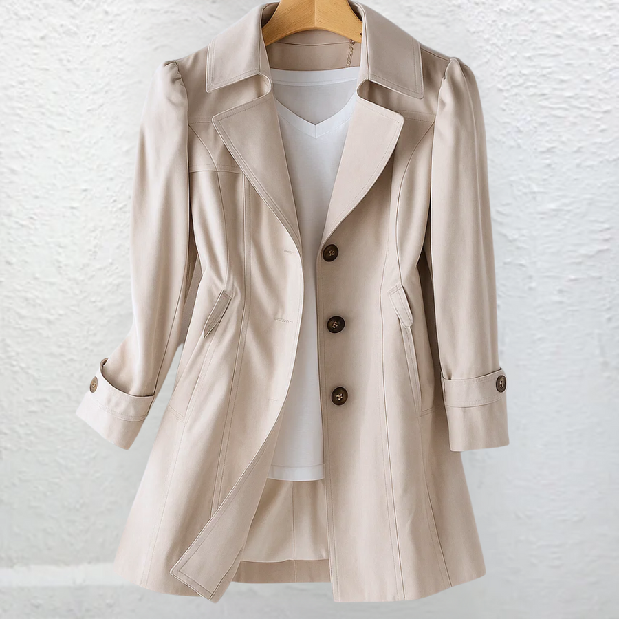 Inés™ | Cappotto Vintage Elegante con Bottoni