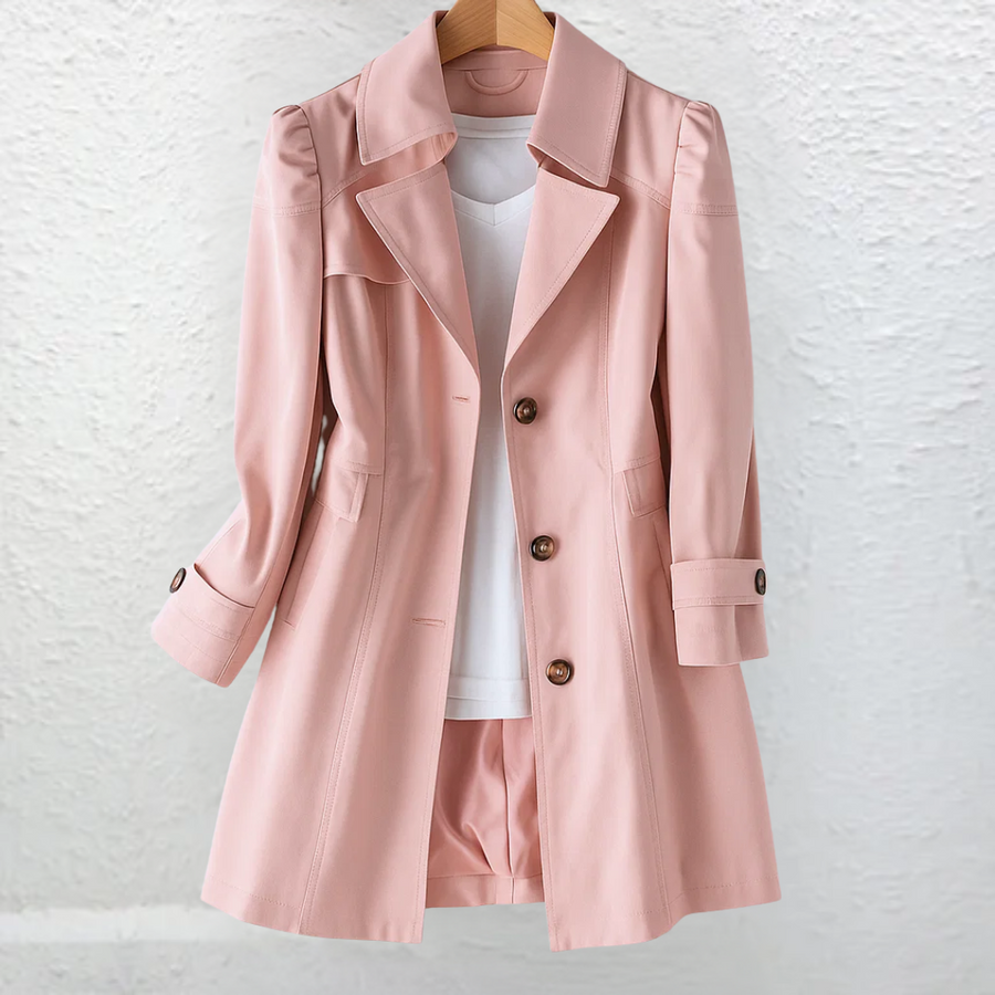 Inés™ | Cappotto Vintage Elegante con Bottoni