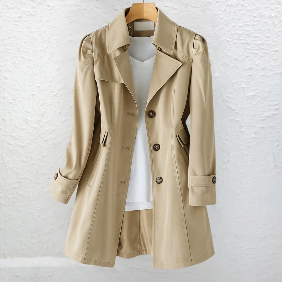 Inés™ | Cappotto Vintage Elegante con Bottoni
