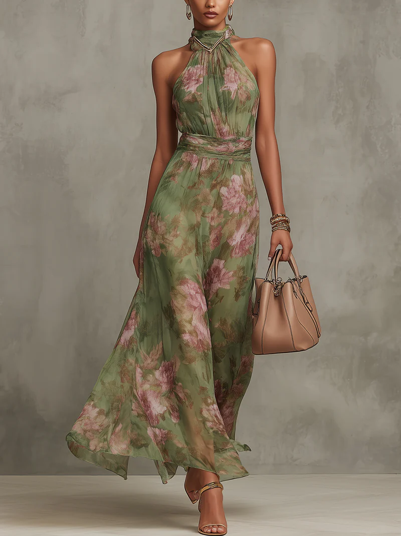 Sophie | Elegante vestito estivo a stampa floreale.