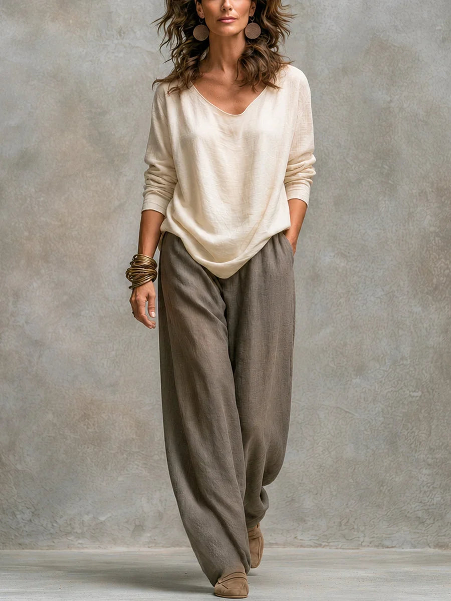 Completo Tre Pezzi Costanza con Pantaloni Palazzo