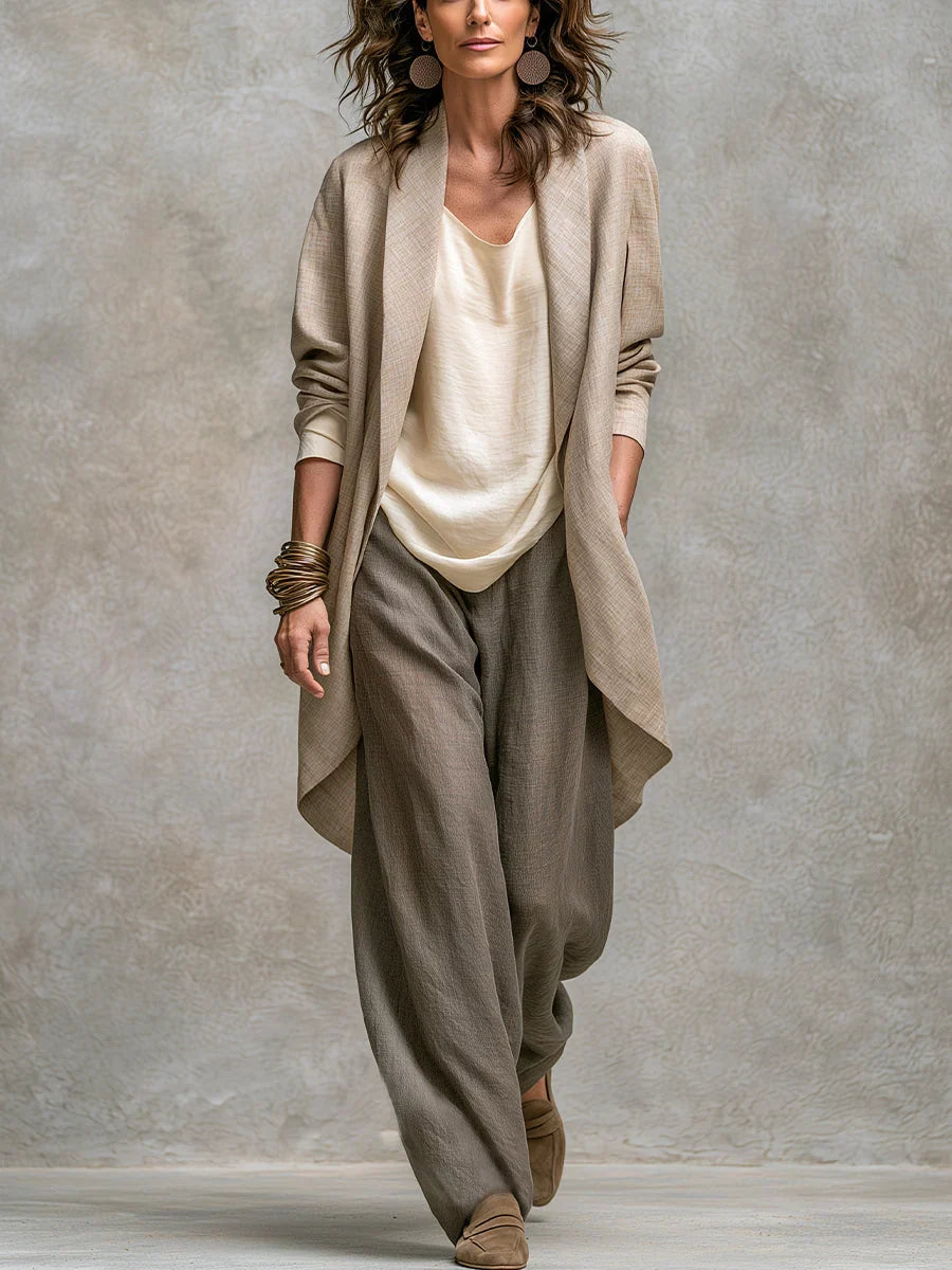 Completo Tre Pezzi Costanza con Pantaloni Palazzo