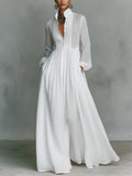 Alma Abito Lungo Senza Tempo con Colletto Elegante