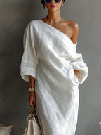 Alondra Abito Elegante dal Design Asimmetrico