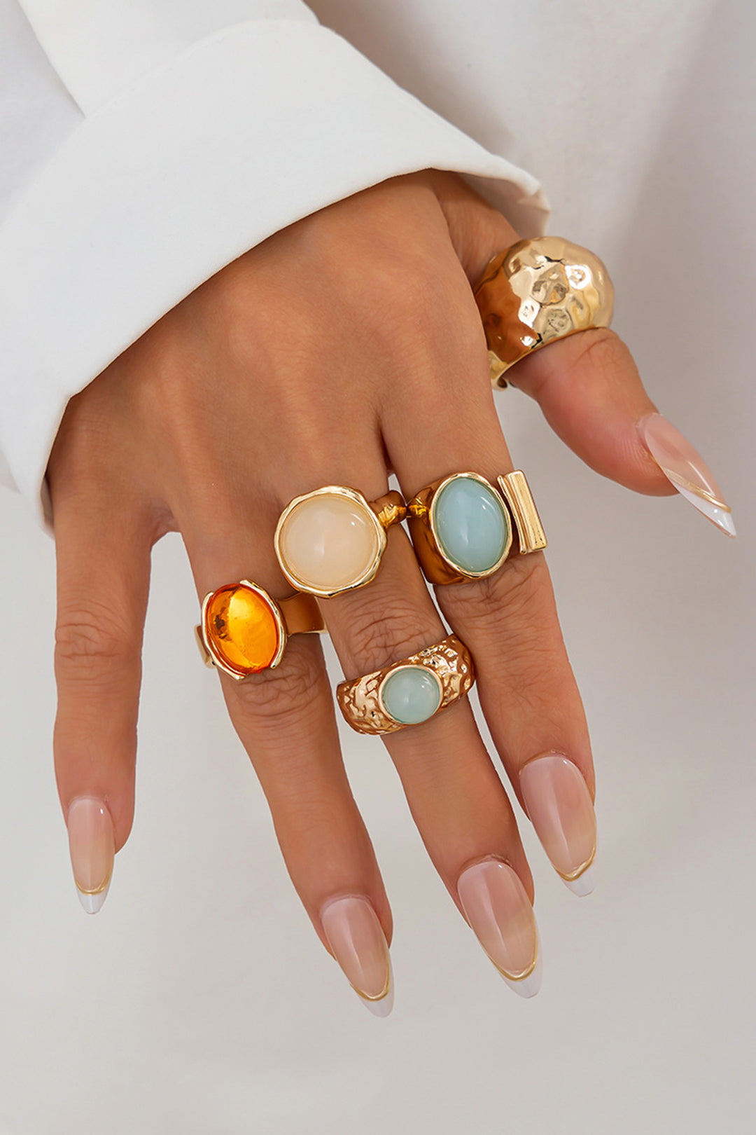 Set di Anelli Aperti con Strass