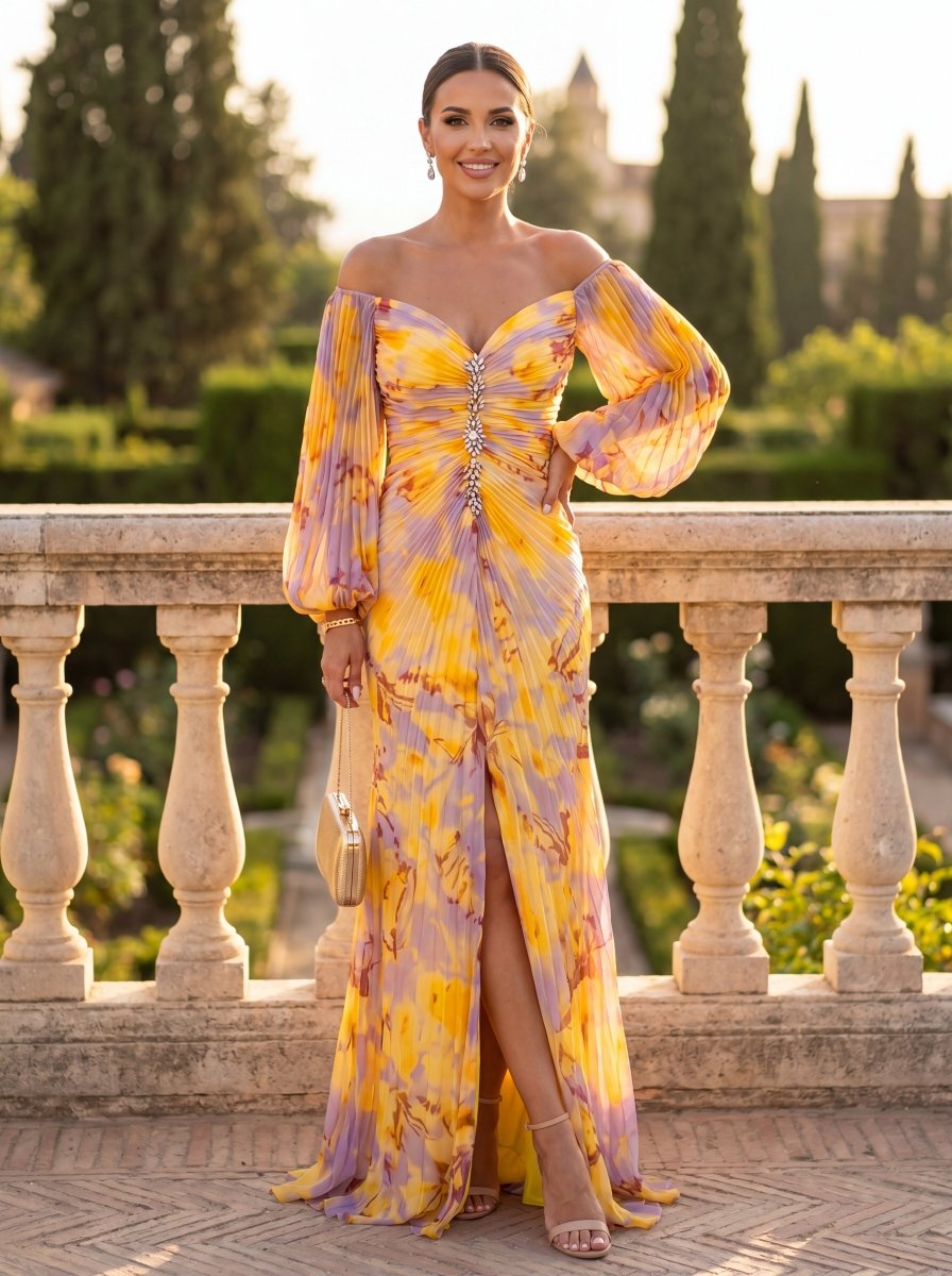 Amelia | Vestido elegante con escote en V - LUVOR