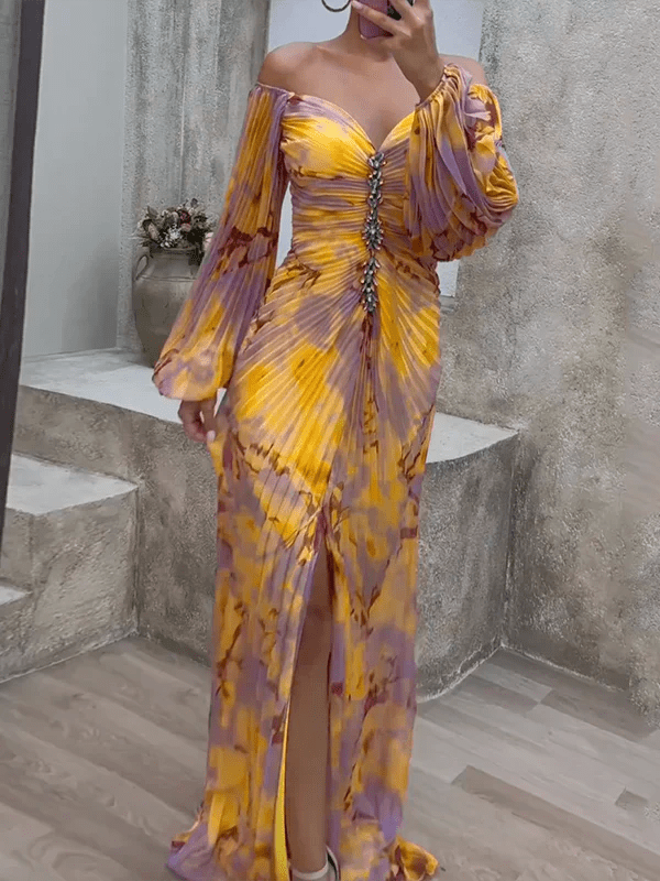 Amelia | Vestido elegante con escote en V - LUVOR