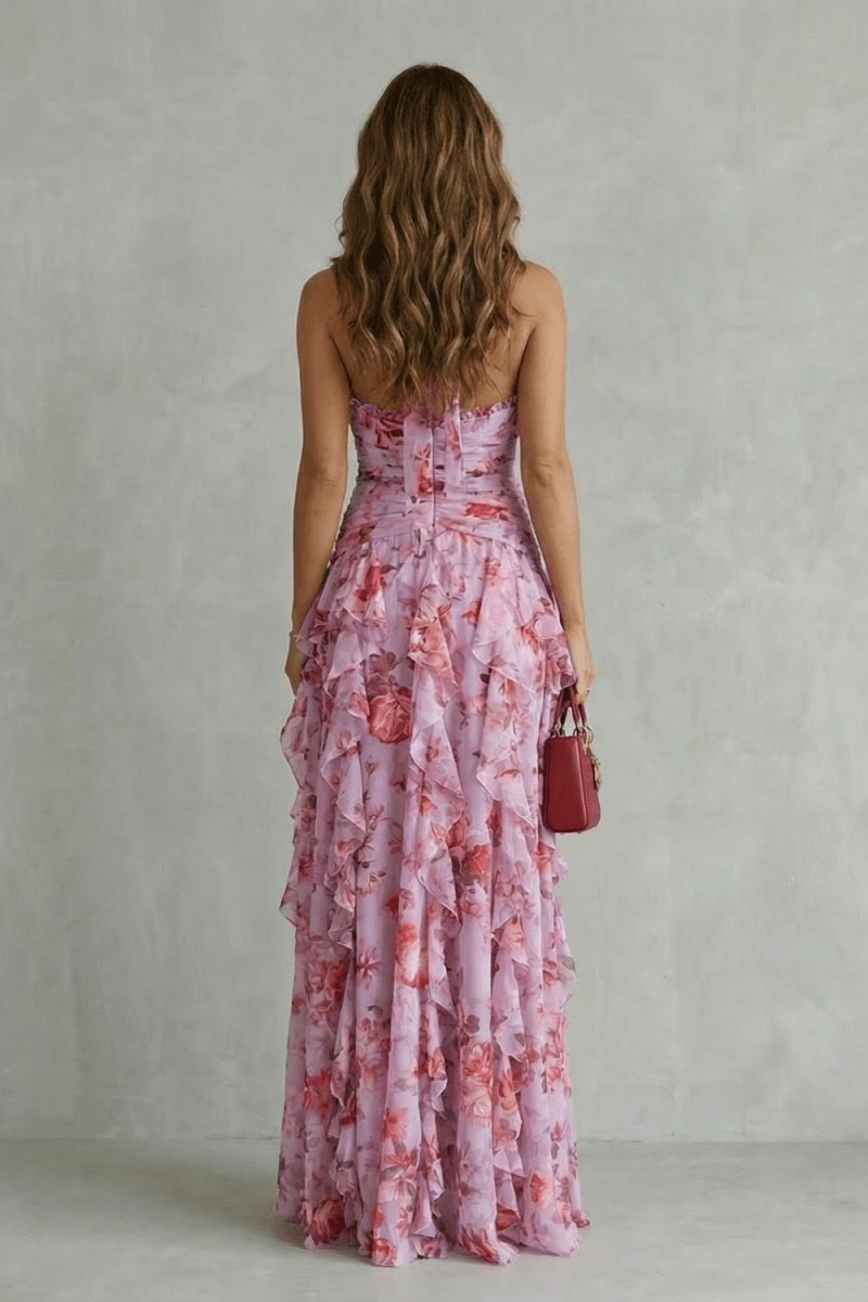 Bella | Vestido largo con cuello halter - LUVOR