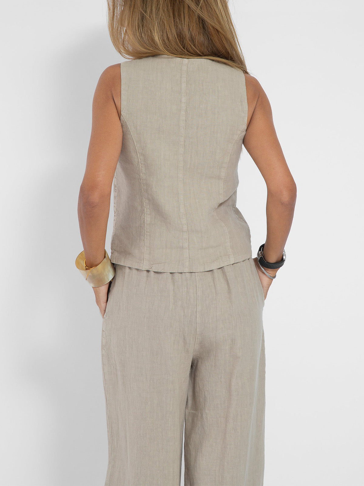 Aira - Completo due pezzi elegante con gilet e pantaloni a gamba larga