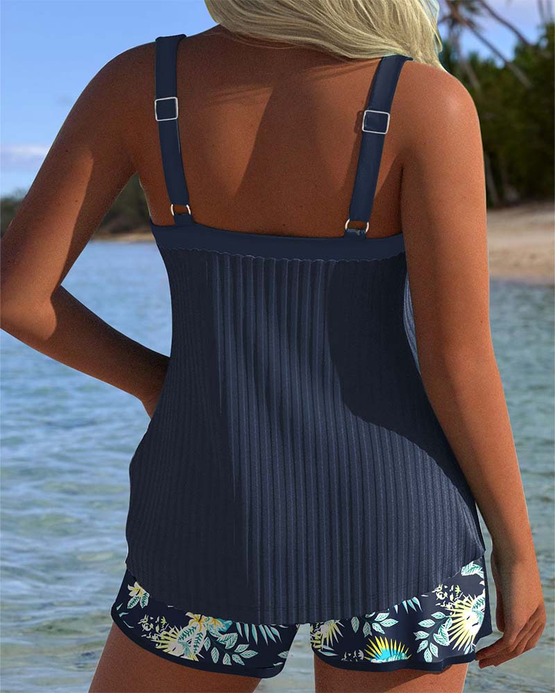 Julia | Tankini a righe con slip due pezzi