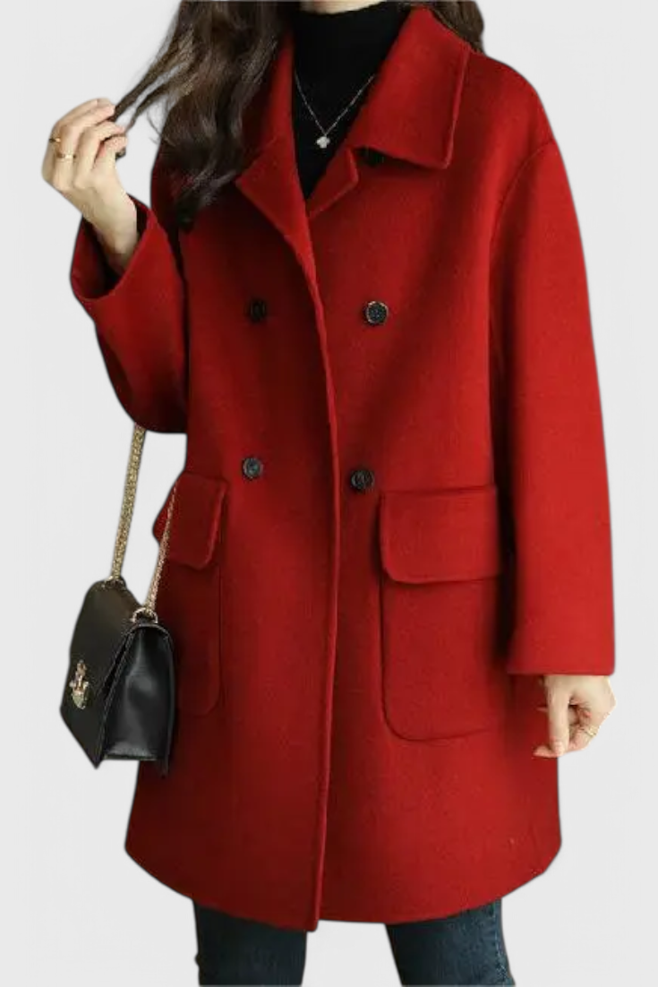 Camille | Cappotto Classico in Lana con Doppiopetto