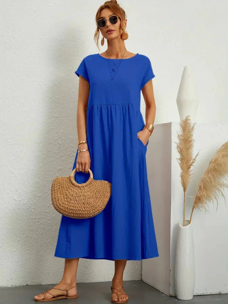 Gabriela™ | Vestido midi fluido de elegancia atemporal - LUVOR