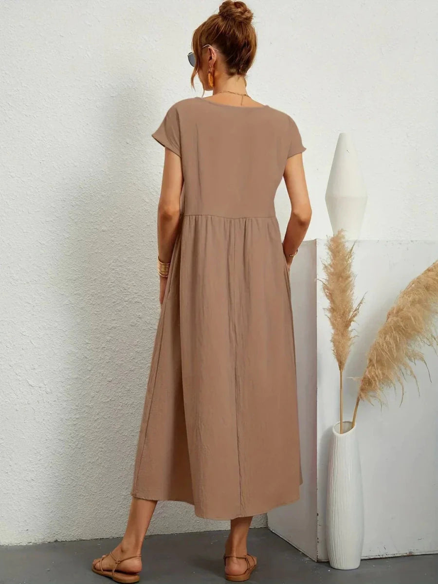 Gabriela™ | Vestido midi fluido de elegancia atemporal - LUVOR