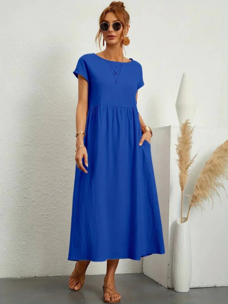 Gabriela™ | Vestido midi fluido de elegancia atemporal - LUVOR
