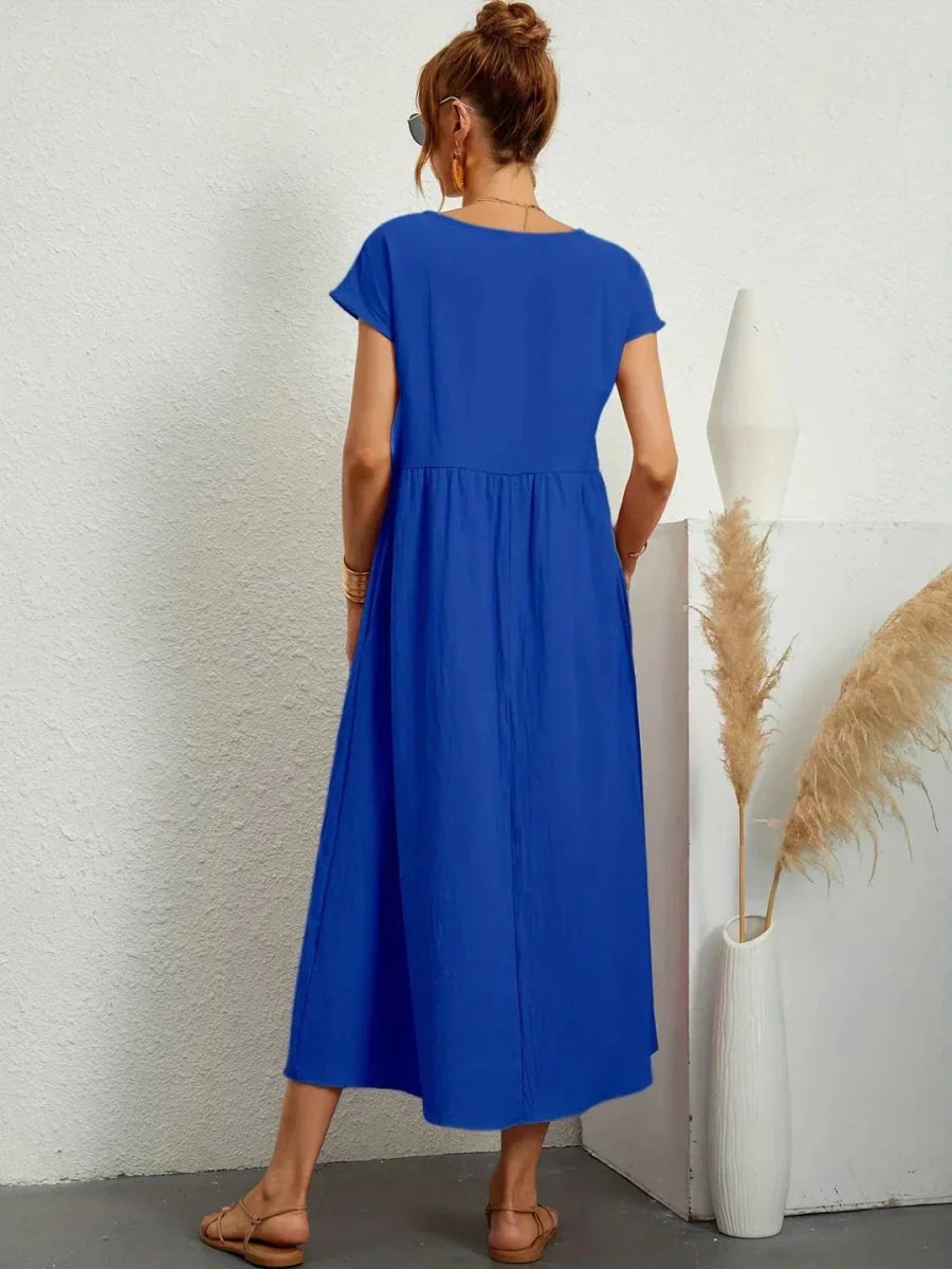 Gabriela™ | Vestido midi fluido de elegancia atemporal - LUVOR