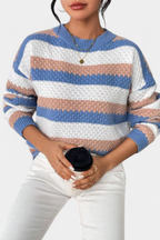 Kristen | Maglia Oversize a Girocollo a Righe