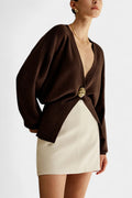Solferina Cardigan Liscio Dorato