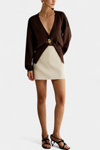 Solferina Cardigan Liscio Dorato