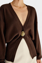 Solferina Cardigan Liscio Dorato