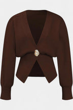 Solferina Cardigan Liscio Dorato