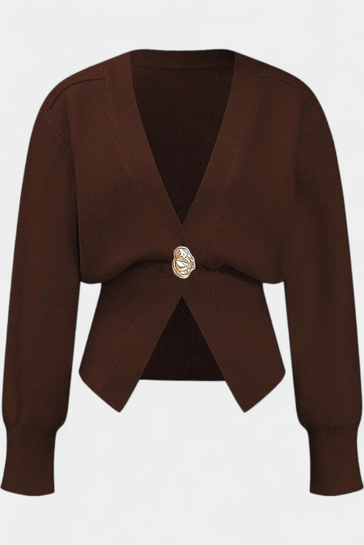 Solferina Cardigan Liscio Dorato