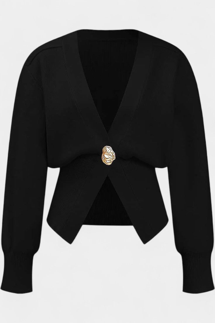 Solferina Cardigan Liscio Dorato