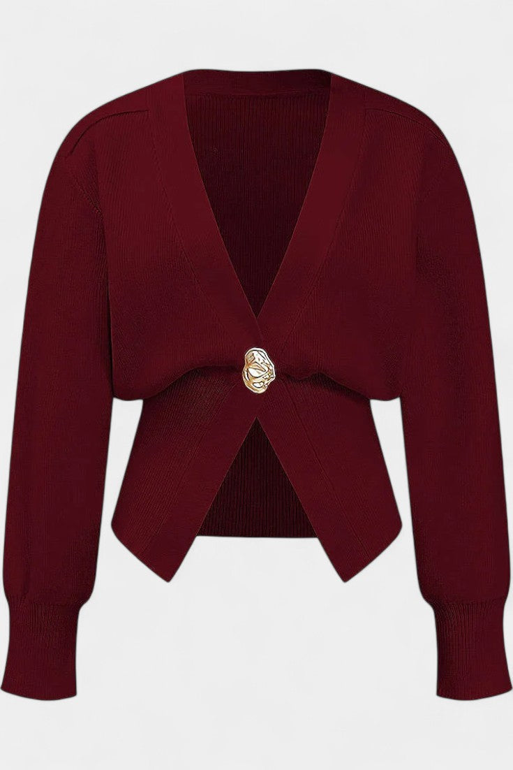 Solferina Cardigan Liscio Dorato