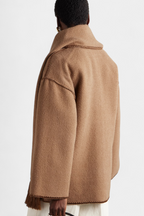 Pauline | Cappotto dal taglio morbido con sciarpa a frange incorporata