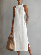 Jimena™ | Abito Midi con Collo alla Coreana