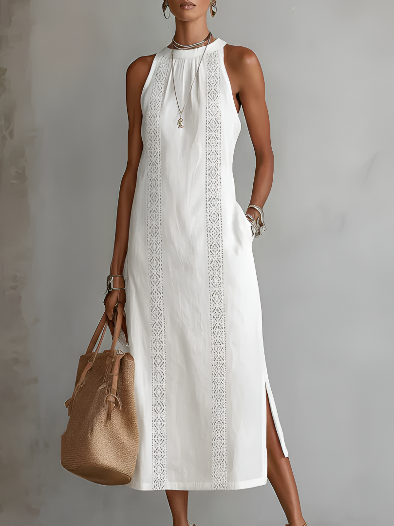 Jimena™ | Abito Midi con Collo alla Coreana