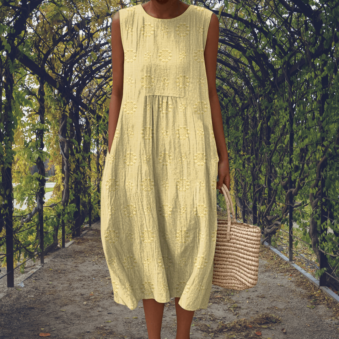 Kira | Vestido Elegante sin Mangas con Bolsillos - LUVOR