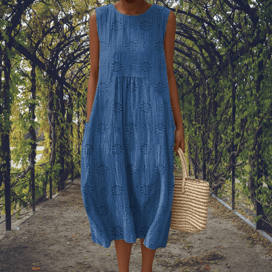 Kira | Vestido Elegante sin Mangas con Bolsillos - LUVOR