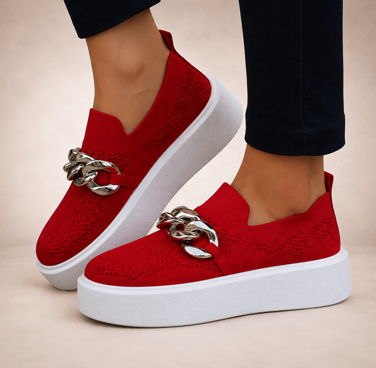 Maria - Zapatos con cadena De Metal - LUVOR