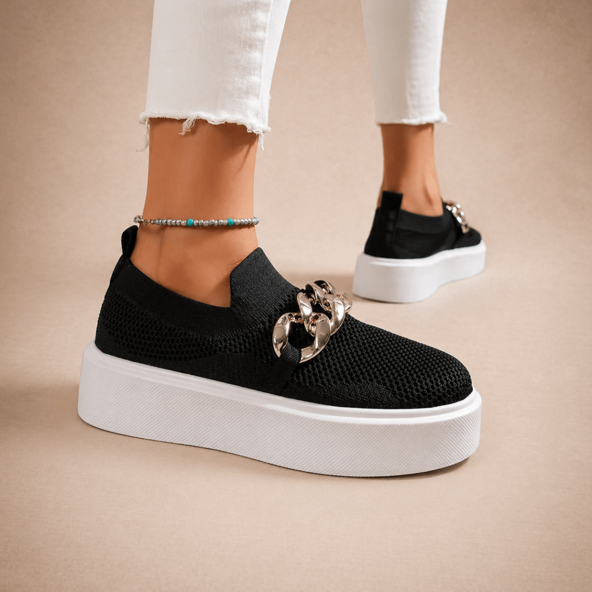 Maria - Zapatos con cadena De Metal - LUVOR