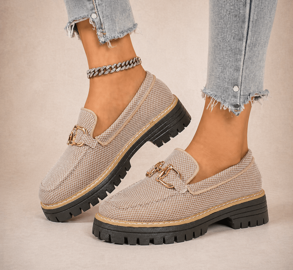 Mocasines de malla transpirable con suela gruesa - LUVOR