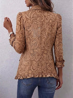Alessandra | Giacca Boho-Chic con Ricami Floreali e Balze