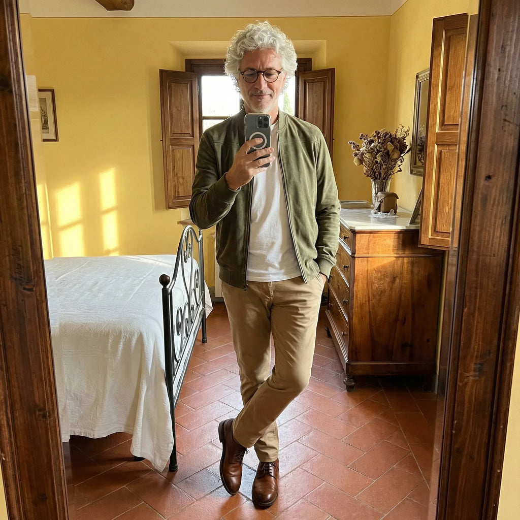 Riviera — Bomber in Suede