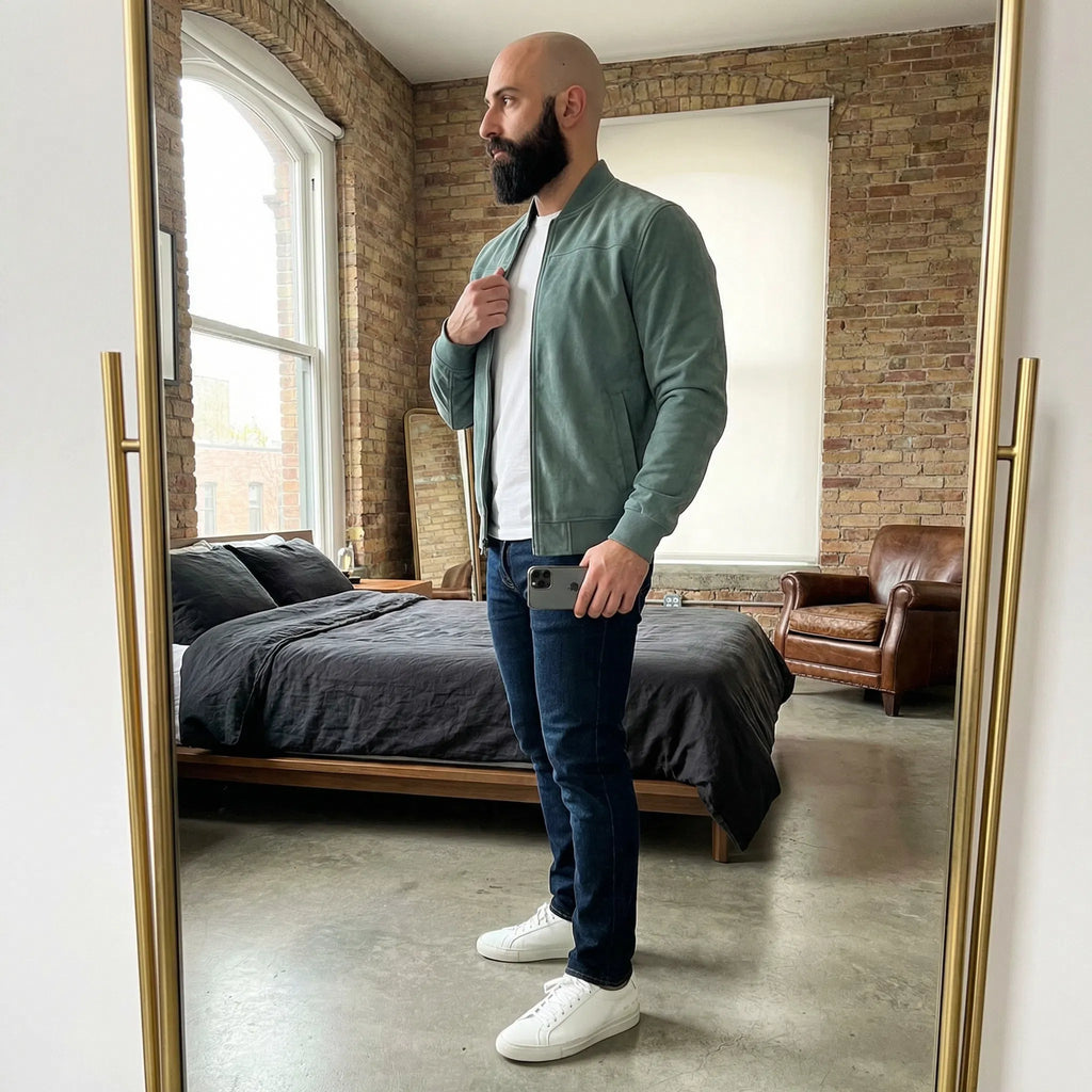 Riviera — Bomber in Suede