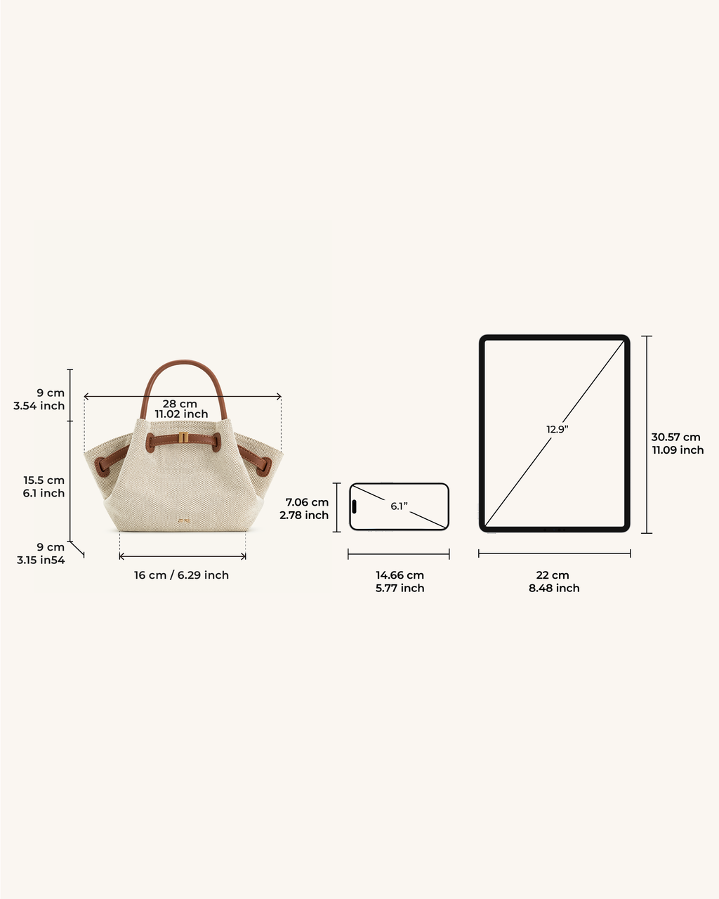 Borsa tote mini JW P