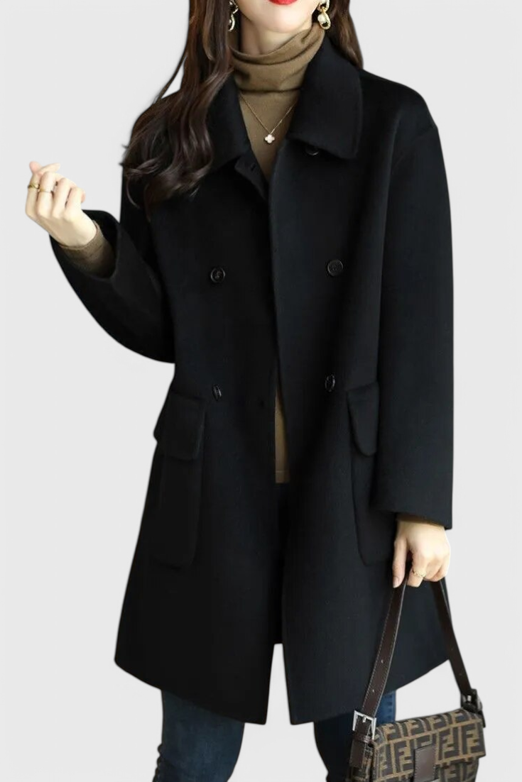 Camille | Cappotto Classico in Lana con Doppiopetto