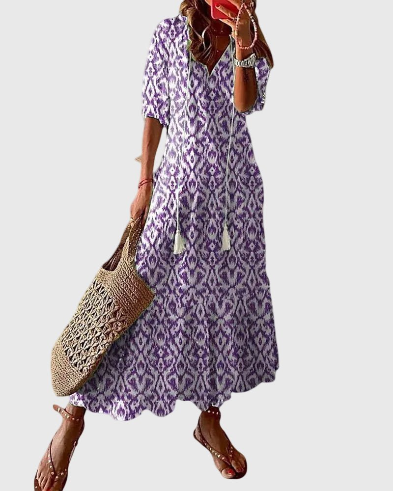 Sofia | Vestido Maxi Boho Vintage de Verano - LUVOR