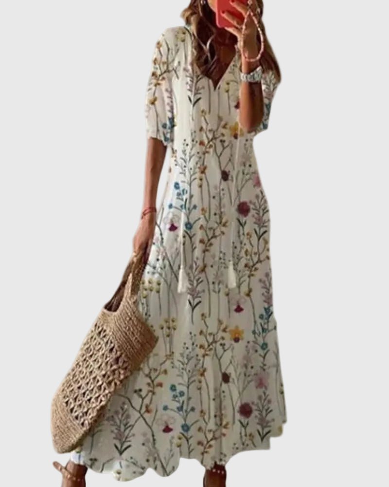 Sofia | Vestido Maxi Boho Vintage de Verano - LUVOR
