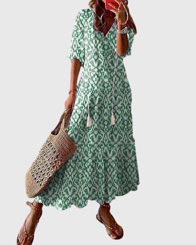 Sofia | Vestido Maxi Boho Vintage de Verano - LUVOR