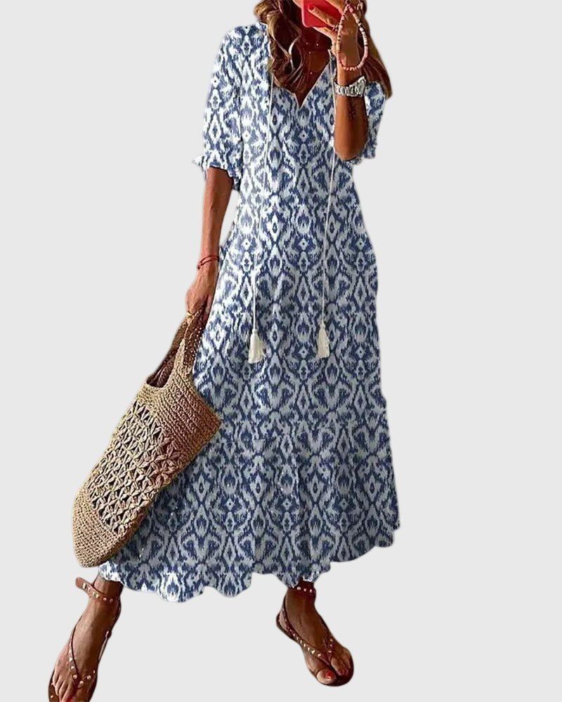 Sofia | Vestido Maxi Boho Vintage de Verano - LUVOR