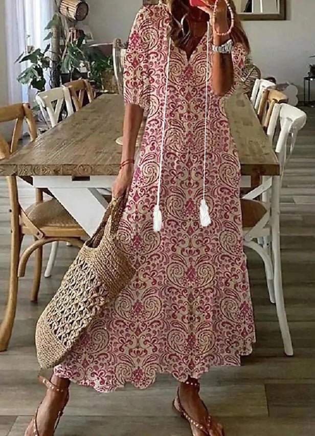 Sofia | Vestido Maxi Boho Vintage de Verano - LUVOR
