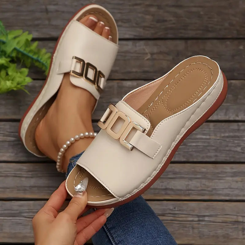 Paola - Sandalo Comfort con Fibbia Gioiello