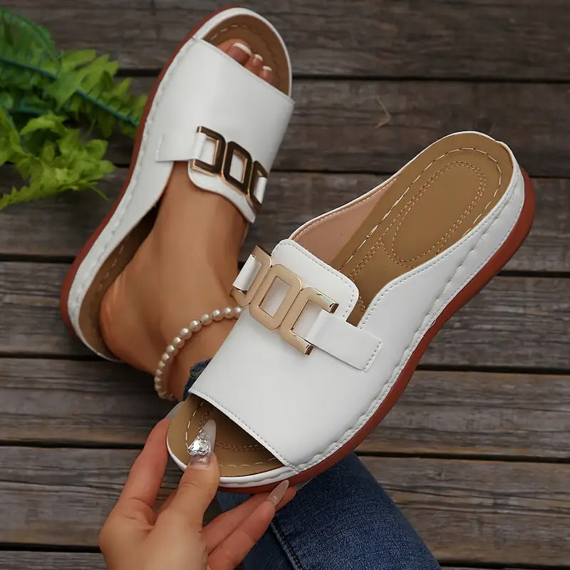 Paola - Sandalo Comfort con Fibbia Gioiello