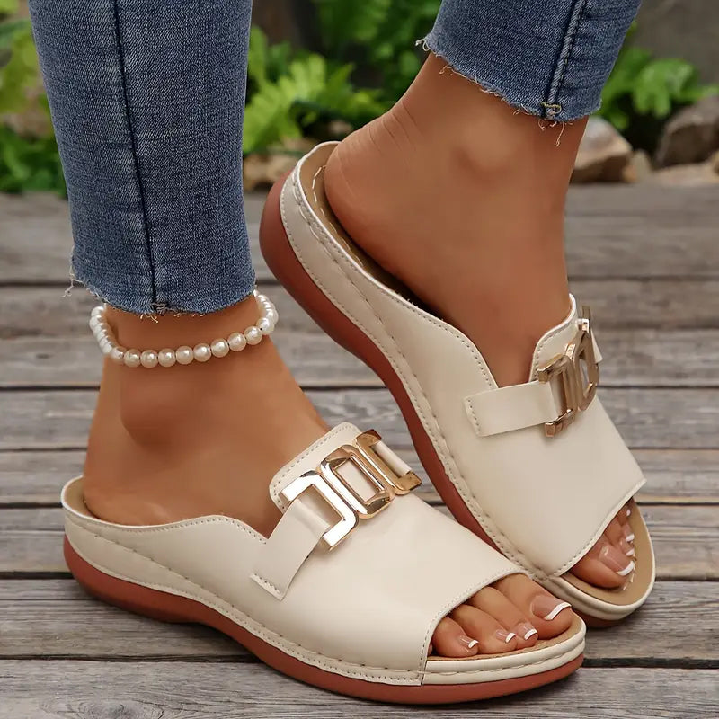 Paola - Sandalo Comfort con Fibbia Gioiello